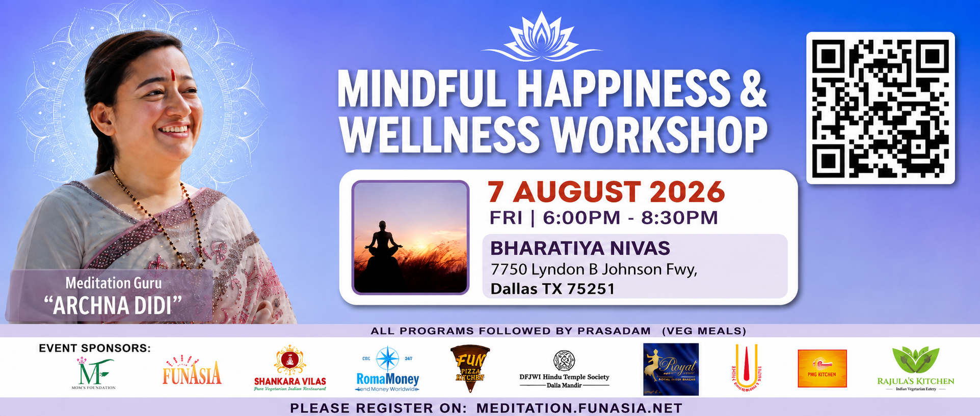 Mindful Happiness & Wellness Workshop with Archna Didi — Dallas