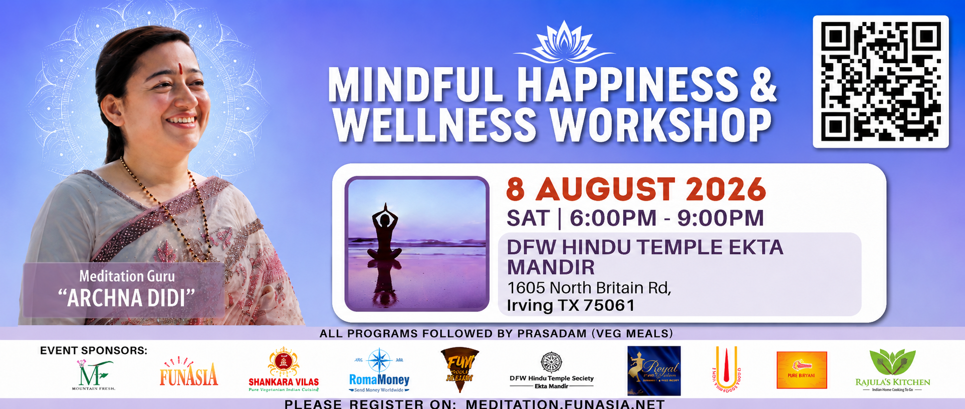 Mindful Happiness & Wellness Workshop with Archna Didi — Irving