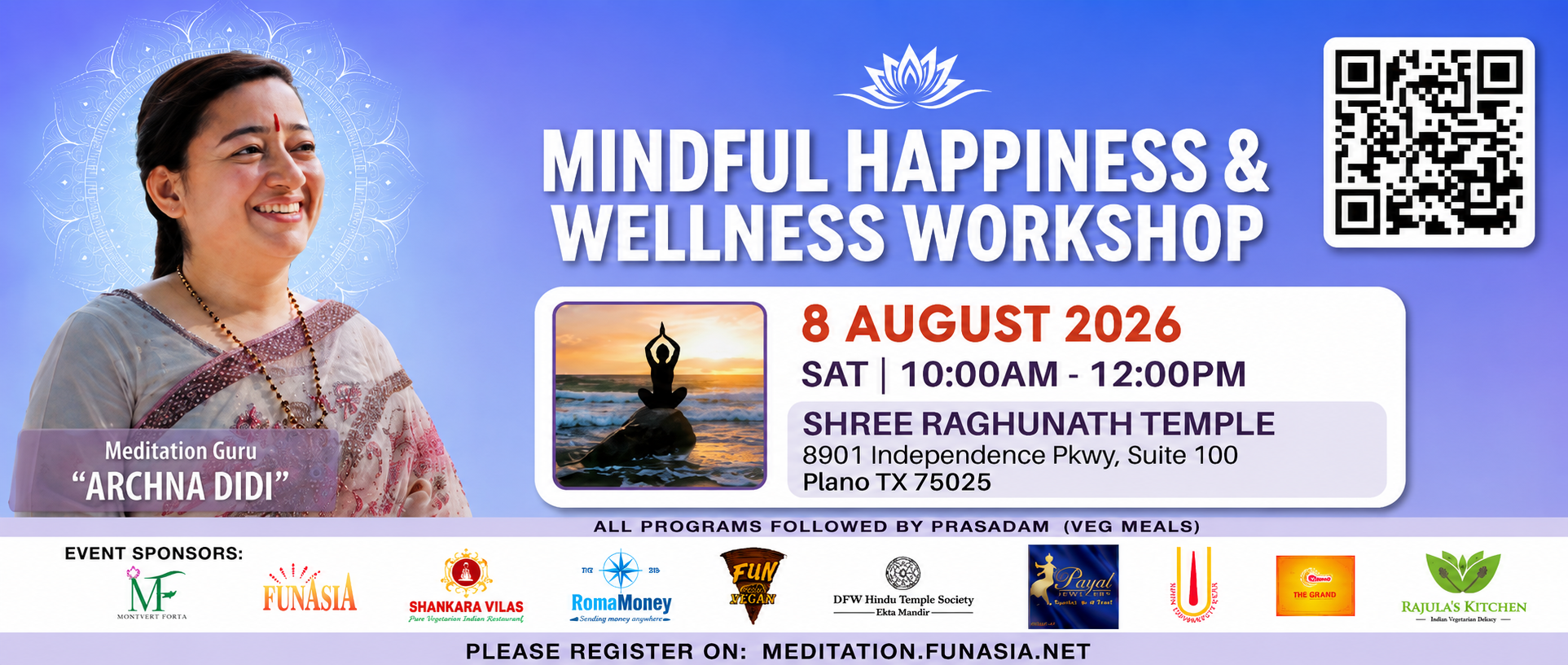 Mindful Happiness & Wellness Workshop with Archna Didi — Plano